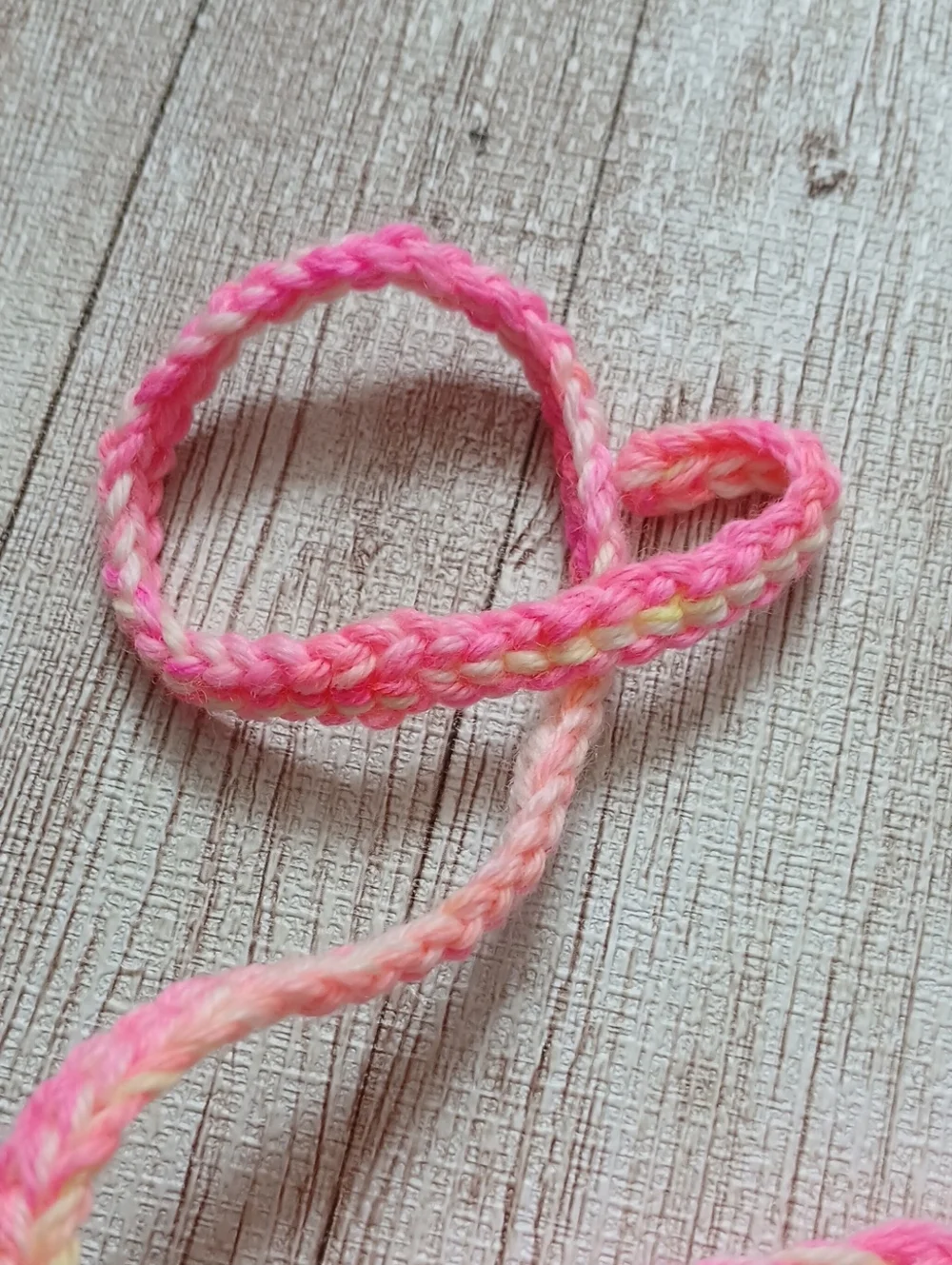 Bandana Granny Stitch Handcrafted Hair Cover Festival Boho Pink Lemonade Summer